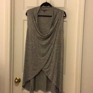 Gray Drape Vest